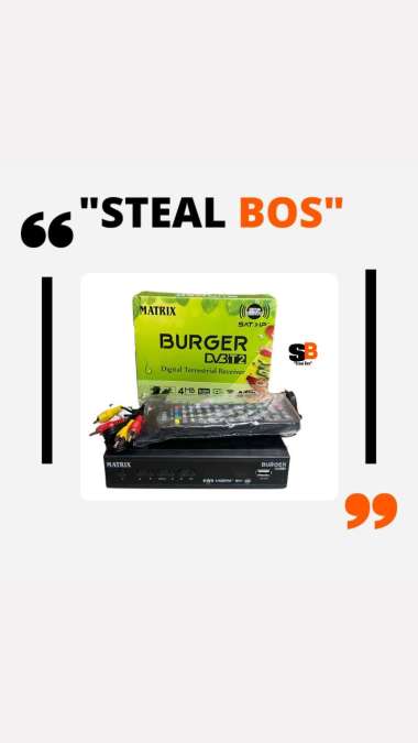 Set top box DVBT2 receiver matrix burger hijau/stb matrix burger hijau Non double box