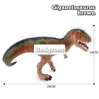 Giganotosaurus Brown Dinosaurus Mainan Dino World Mainan anak figure