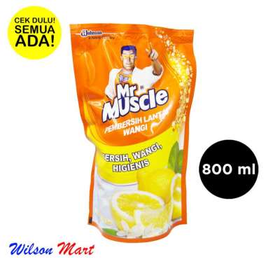 MR MUSCLE PEMBERSIH LANTAI WANGI LEMON FRESH 800 ML REFILL