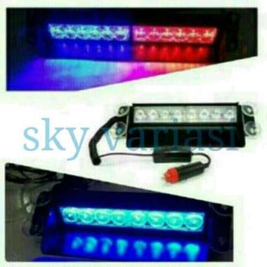 Lampu Polisi Led Strobo Dashboard Blue