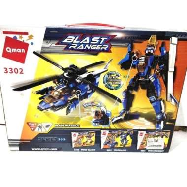 Robot Block Qman Blast Ranger Helicopter Mainan ANAK TERMURAH