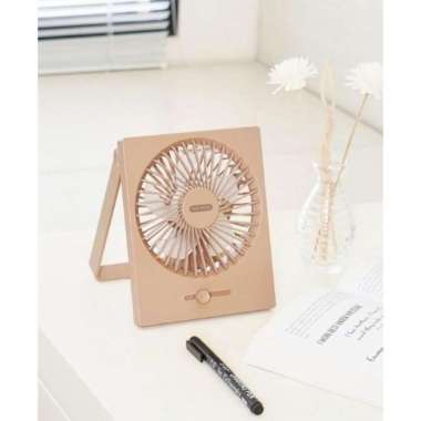 Memoo Kipas Angin Portable Rechargeable 5w - Cokelat Brown - Sesuai gambar