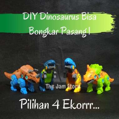 Mainan Edukasi Anak Laki Laki Perempuan DIY Dinosaurus Bongkar Pasang