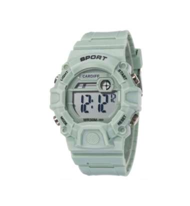 CARDIFF LCD 8663 Jam Tangan Sport Wanita Water Resist HIJAU