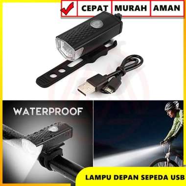 LAMPU DEPAN SEPEDA USB CHARGE LED RECHARGEABLE LED USB SEPEDA LIPAT
