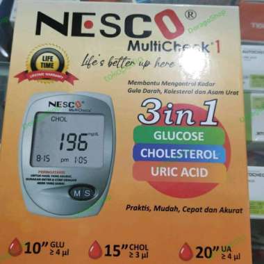 Alat Nesco Multicheck 1 GCU/ALAT Tes Gula Darah, Kolesterol, Asam Urat