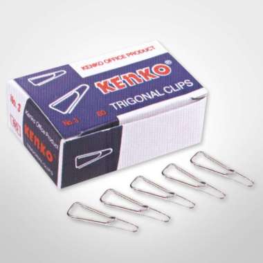 [ DUS ] Klip Kertas Trigonal Clips - Kenko No. 1 / 3 MURAH No. 3