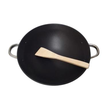 Bima NS051 Kitchen Wok  Kuali Anti Lengket Wajan Baja - Hitam [40 cm] 01 HITAM