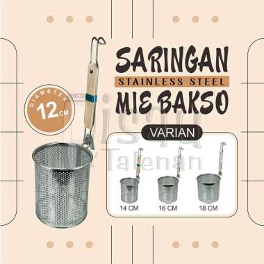 IDEAL SMBA Saringan Mie Ayam / Saringan Mie Kocok / Saringan Stainless Bolong 18 cm