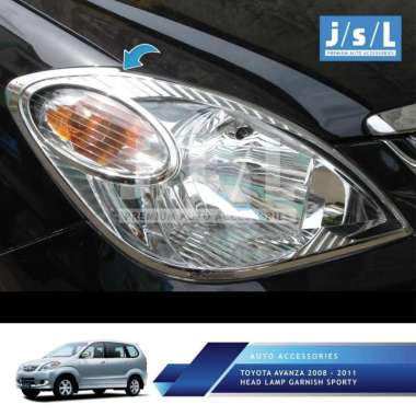 Toyota Avanza 2008 - 2011 Head Lamp Garnish Sporty Chrome