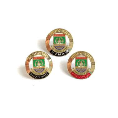 Pin Bros Humas Lencana Humas Cilegon Bulat Murah Mulyocreative