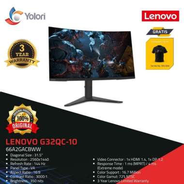 Lenovo Monitor G32qc-10 31.5-Inch