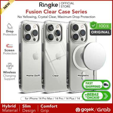 Original Ringke Fusion Case iPhone 14 Pro Max 14 Plus 14 - Soft Clear Casing Premium iPhone 14 Pro M