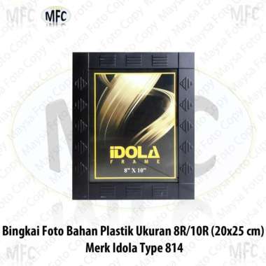 Bingkai Foto 8R atau 10R 20x25 cm idola Plastik Hitam Polos dan motif Type 814
