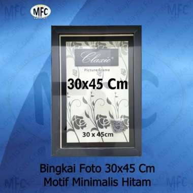 bingkai/pigura ukuran 30x45 full minimalis hitam Hitam