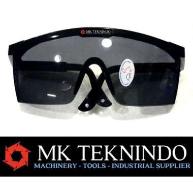 Kacamata Safety Las Hitam Gelap Goggles Pelindug Glass Kaca Mata