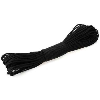 tali paracord tebal 5 mm untuk camping tenda gelang 1 meter hitam