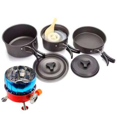 paket alat camping DS300 kompor windproof - alat hiking nesting DS-300