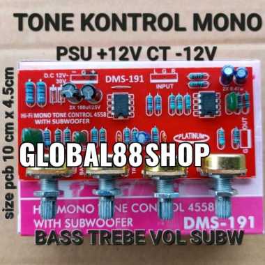 TONE CONTROL MONO SUBWOOFER DMS191 DMS-191 HIFI 4558 PLATINUM KIT