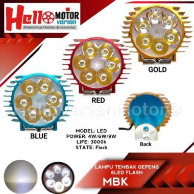 Lampu Tembak Gepeng 6 Mata LED Slim CNC