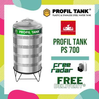 Profil Tank Stainless PS 700 + Kaki - Toren Air Tangki Air Profil 700