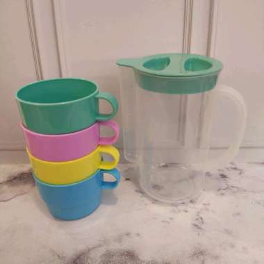 TEKO CUP 5 IN 1 WARNA//TEKO GELAS PLASTIK 5 IN 1 hijau