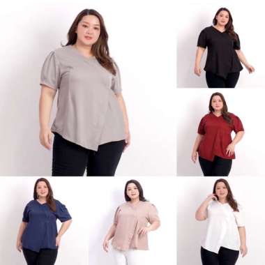 BAJU BLOUSE BLUS ATASAN WANITA JUMBO KOREAN ORIENTAL STYLE LD 120cm BIG SIZE 309 XXL XXXL OVERSIZE B