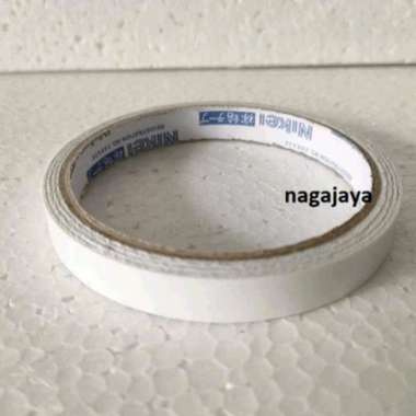 Double tape 12mm perekat dua sisi double tape putih tape 12mm