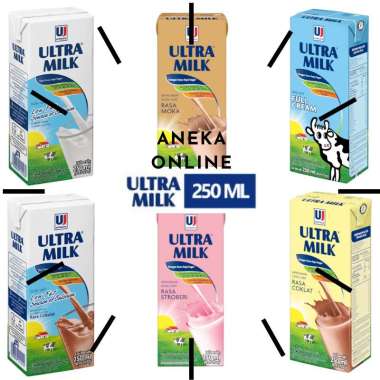 Promo Harga Ultra Milk Susu UHT Low Fat Full Cream 250 ml - Blibli