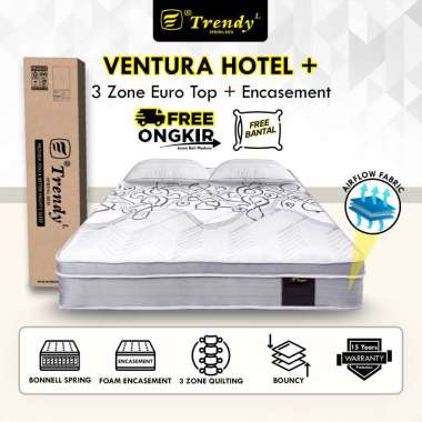 Trendy Ventura Hotel Plush Encasement Foam 26 cm - Kasur Spring Bed / Matras Dalam Box 120x200x26 Co