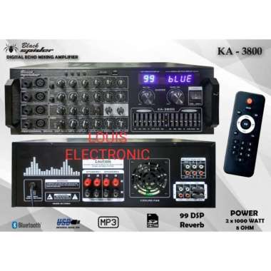 Amplifier Black Spider KA 3800 KA3800 Efek Vocal 99 DSP Reverb Karaoke
