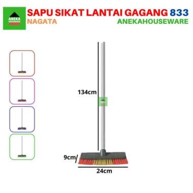 Sapu Sikat Lantai Gagang Panjang 833 Nagata Orange