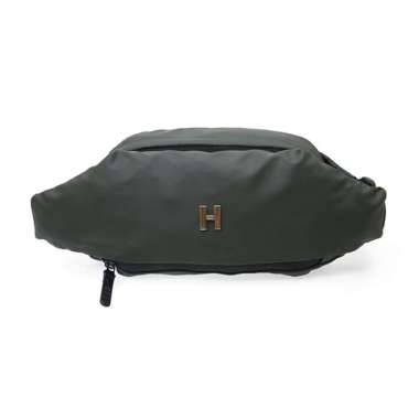 Hamlin Edbert Tas Selempang Pria Waistbag Waterproof Large Compartment Material Nylon ORIGINAL - Gre