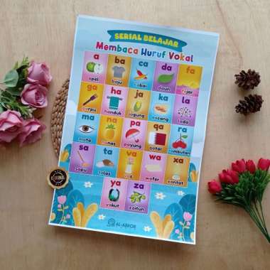 Poster Serial Belajar Membaca Huruf Vokal Al-Abror Huruf Vokal A