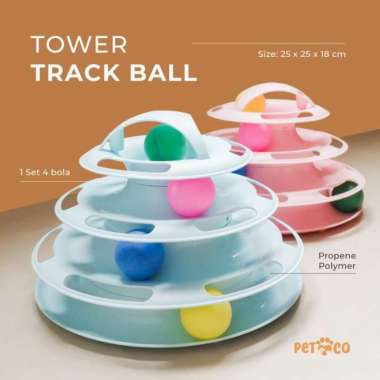 [NO BRAND] MAINAN KUCING MENARA BOLA TOWER TRACK BALL CAT