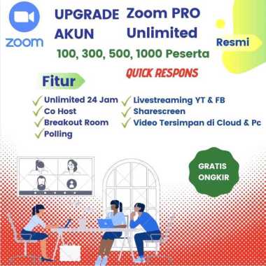 Zoom Meeting Pro 100 Peserta 1 Bulan Email Penjual