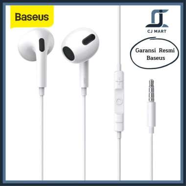 BASEUS HEADSET HANDSFREE ENCOK JACK 3.5MM WIRED EARPHONE H17 MIC