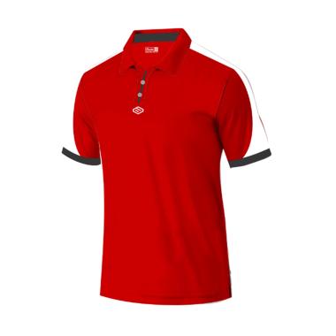 red white blue golf polo