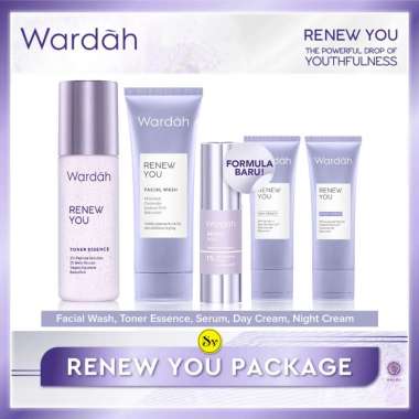 Paket Wardah Renew You All New Anti Aging Series - Paket Komplit Skincare Perawatan Cegah Kerutan Wa