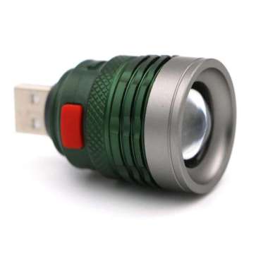 Senter LED USB Zoomable Mini Handy Flashlight 800 Lumens