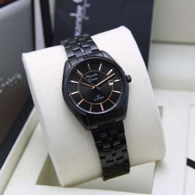 JAM TANGAN WANITA ALEXANDRE CHRISTIE ORIGINAL AC 8578 LD BLACK INDEX RG