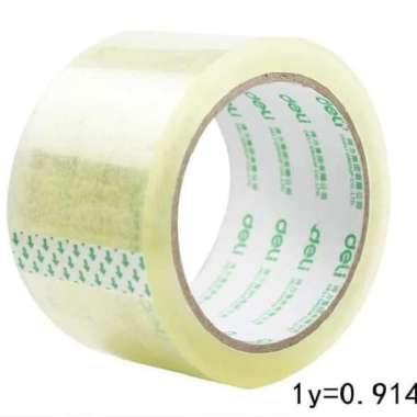 Opp Tape/Lakban 2 Inch Deli 45Mm X 72Yard ( Bening/Coklat) Putih