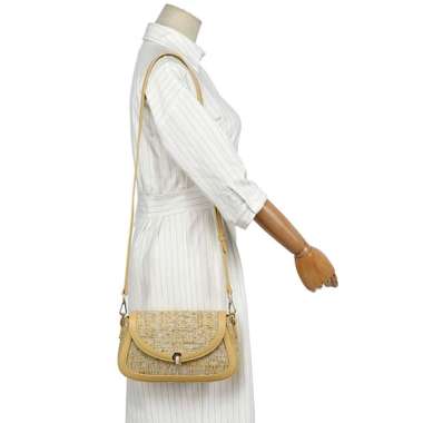 Tas sling bag HANA Zeava Sling Tweed Bag M3507 - Yellow