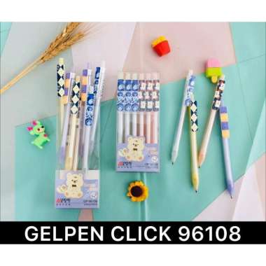 ODEMEI PULPEN GEL CLICK KARAKTER KARTUN ANEKA WARNA. MURAH GP96108