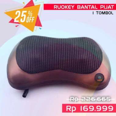 PILLOW MASSAGE Bantal Pijat Shiatsu Heat Neck Massage Pillow Model 1