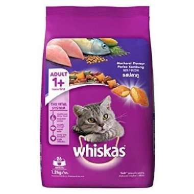 Whiskas Mackarel 1,2kg - Makanan Kering Kucing