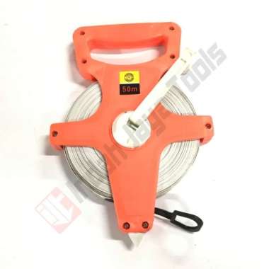 FLOURISH 50 Meter Meteran Tancap Fiber 50 M Body Plastik Gulung