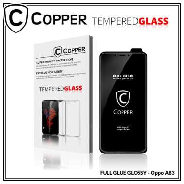 Copper Indonesia Glossy Tempered Glass Screen Protector for Oppo A83 [Full Glue] Oppo A83 Hitam