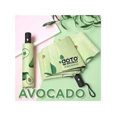Goto Misu Umbrella Payung Lipat Otomatis Motif Hujan Anti UV AVOCADO