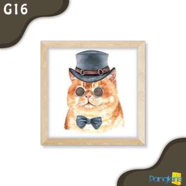 Hiasan Lukisan Dinding Gambar Kucing Lucu Pecinta Kucing Cat Lover G13 Motif-G16